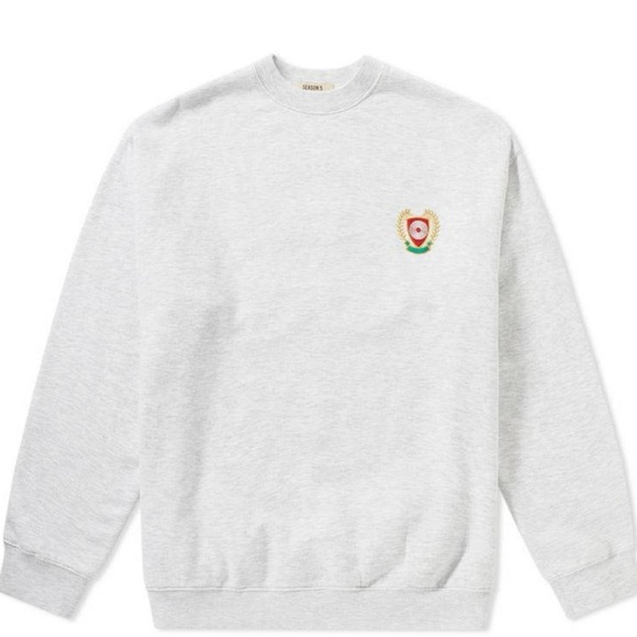 Yeezy Season 5 Grey Calabasas Crest Crewneck Size XS Kanye West - Picture 2 of 15